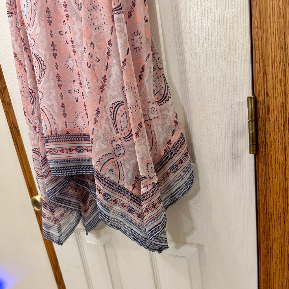 American Eagle Pink Patterned Spaghetti Strap Dre… - image 4